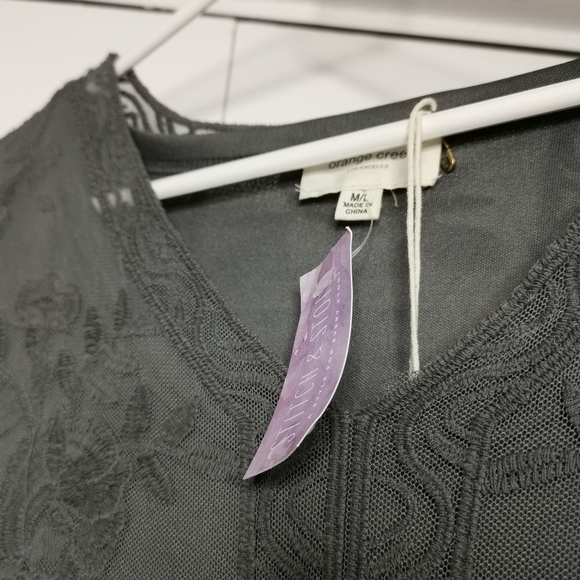 Orange Creek - Classy Charcoal Grey maxi lace event dress - Picture 3 of 16